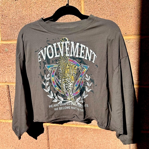 Women’s casual summer fun tops crochet HM size SP, stripe M tie top, LS crop top - Picture 11 of 15